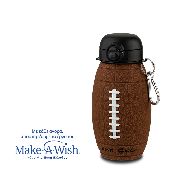 silicon-water-bottle-we-care-brown-rugby-ball-700ml