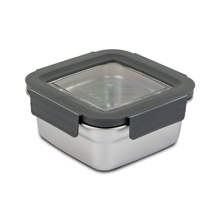 square-stainless-steel-food-container-with-plastic-lid-misty-600ml